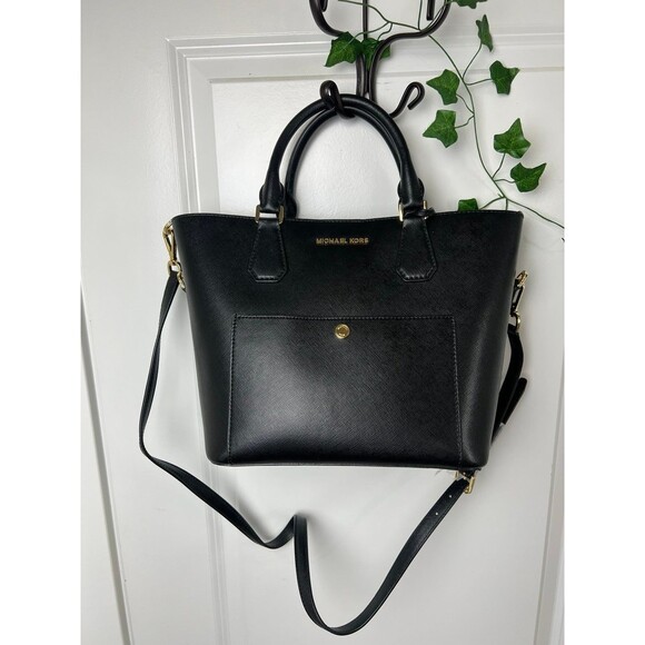 Michael Kors hot pink black large Tote - Picture 1 of 12